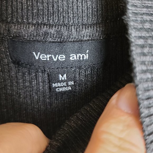 Verve Ami Gray Sleeveless Mock Turtleneck Sweater - Picture 5 of 7